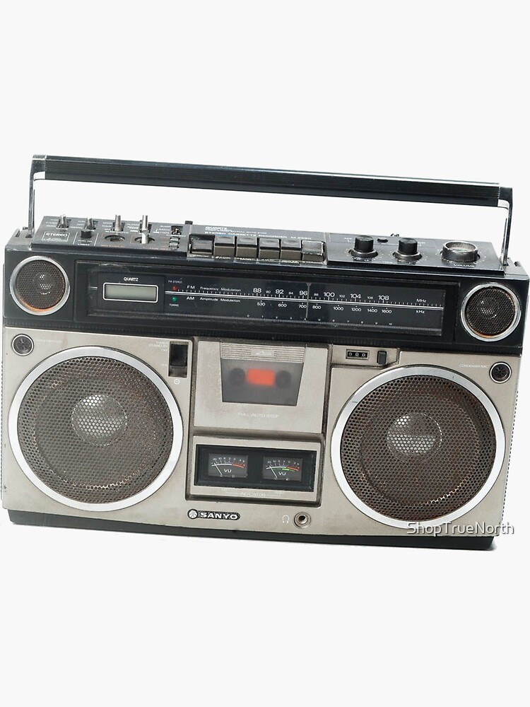 "Boombox love!" Sticker for Sale by ShopTrueNorth Redbubble