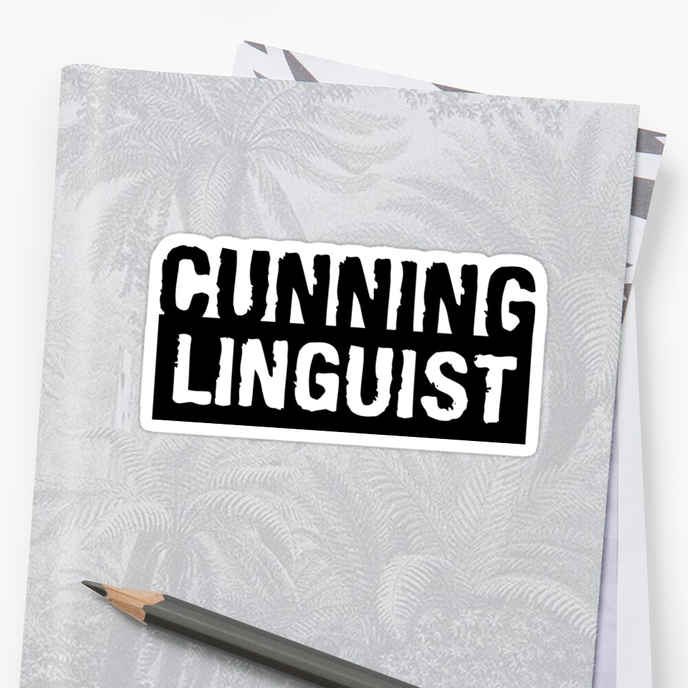 cunning-linguist-sticker-by-dmanalili-redbubble