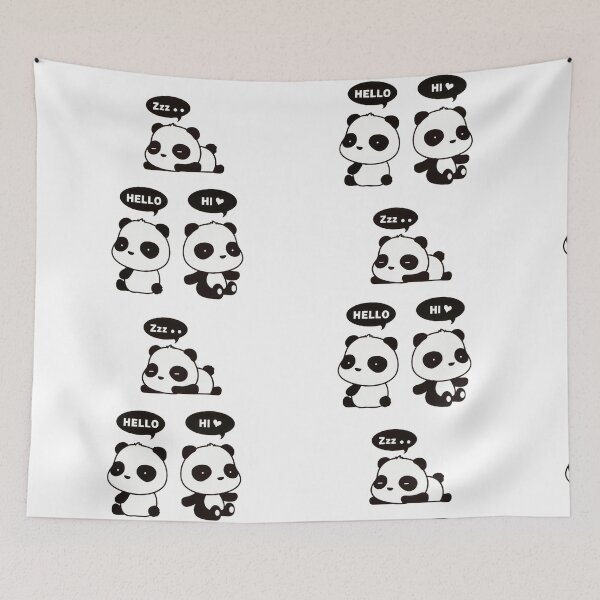 Item preview, Panda with speech bubbles designed and sold by OJOEF89.
