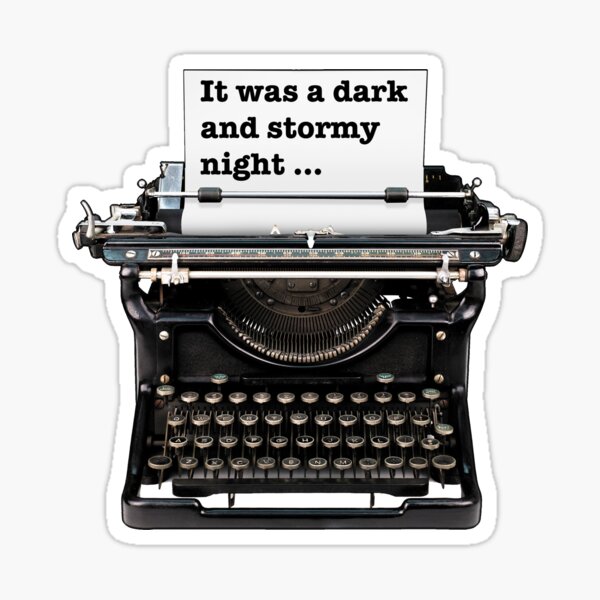 Dark and stormy night, Gifts for book lovers Sticker