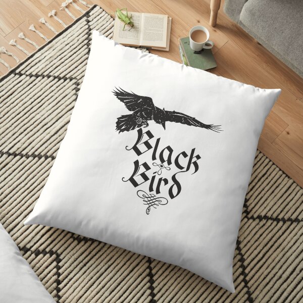 Black Bird Floor Pillow