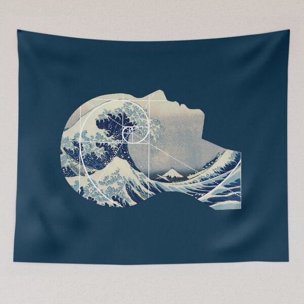 Item preview, Dreaming of Hokusai and Fibonacci, Horizontal designed and sold by SymbolGrafix.
