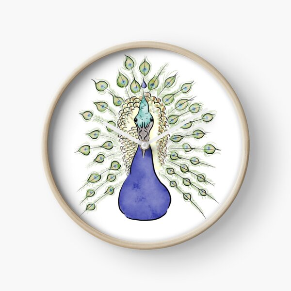 Le Majestueux Paon Horloge