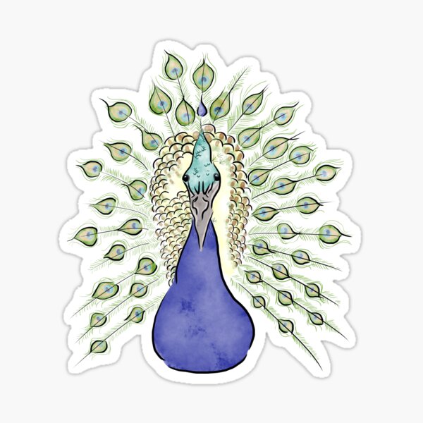 Le Majestueux Paon Sticker