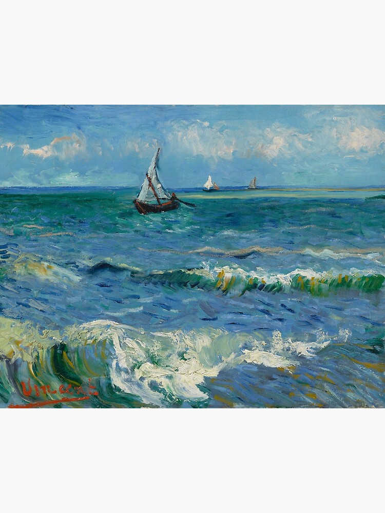 Art Prints of Seascape at Saintes Maries, 1888 by Van Gogh