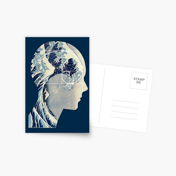 Item preview, Great Wave, Hokusai Meets Fibonacci in My Head, Vertical designed and sold by SymbolGrafix.