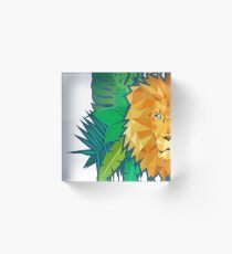 jungle lion Acrylic Block