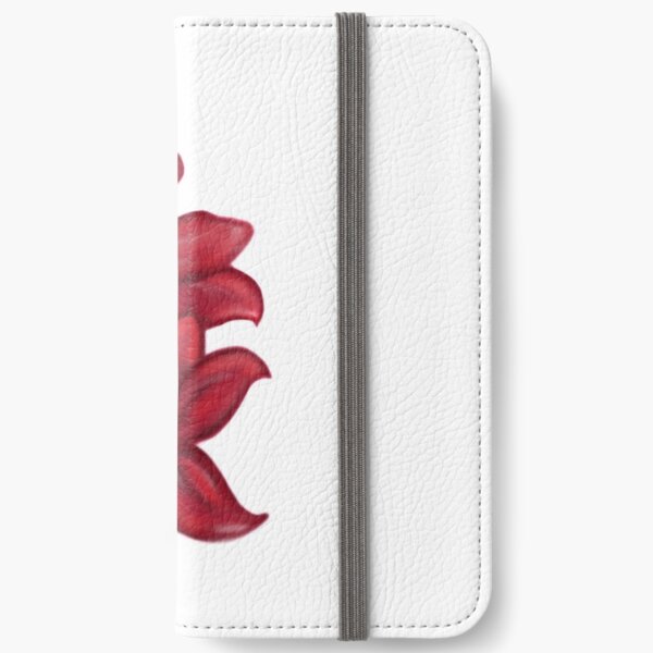 Rote Blüten / rote Blumen iPhone Flip-Case