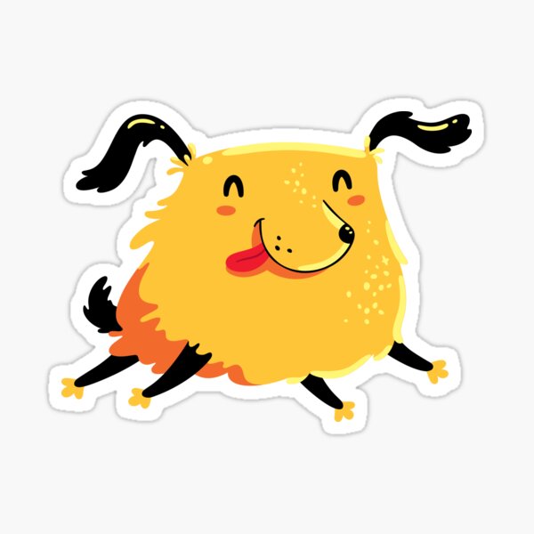 Golden Puppy Sticker