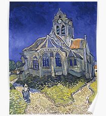 Vincent Van Gogh church at Auvers Poster