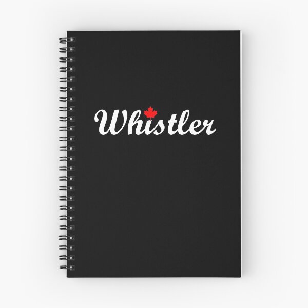Item preview, Whistler Canada Script Text Small Maple Leaf Dark Color designed and sold by TinyStarCanada.