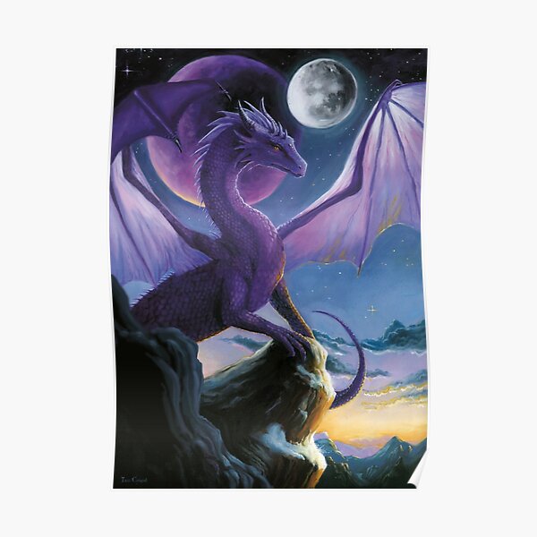 Dragon violet Poster