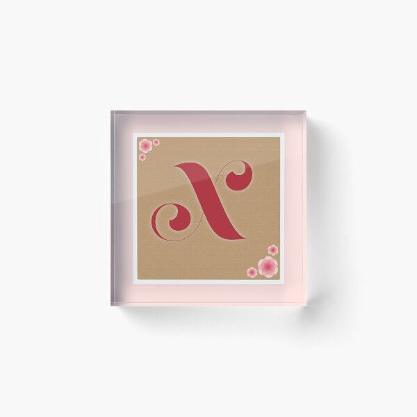 Item preview, Camellia Flower Alphabet - Letter X Monogram designed and sold by vickennobile.