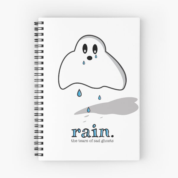Aperçu de l'œuvre Pluie. Les larmes des fantômes tristes Adorable Illustration créée et vendue par MCGraphics.