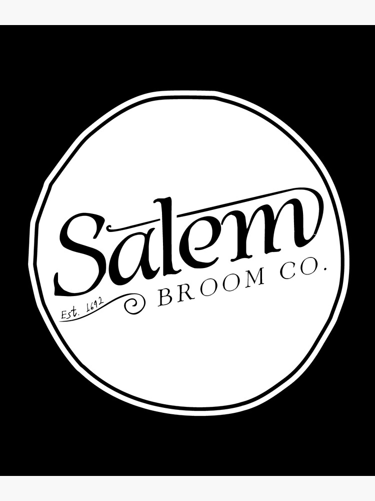 “Salem Broom Company Logo (White)” Photographic Print by MCGraphics
