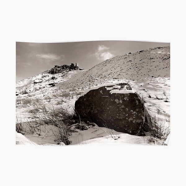 The Wainstones in Winter (Selenium Duotone) Poster