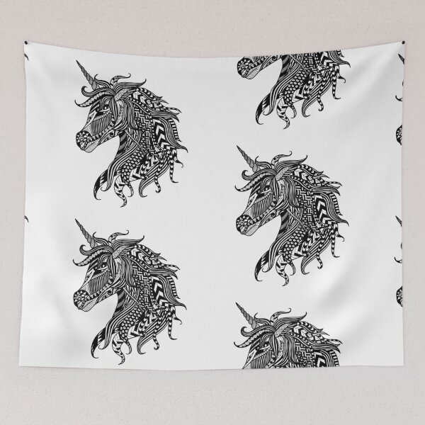 Item preview, Horse unicorn in black designed and sold by OJOEF89.