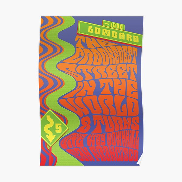 San Francisco - Crookedest Street in the World Poster