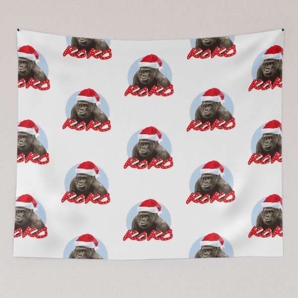 Item preview, Koko The Gorilla Wearing Christmas Hat designed and sold by MCGraphics.