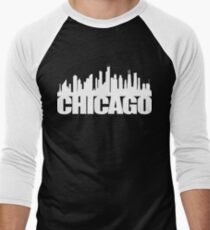 Chicago Skyline - white Men's Baseball ¾ T-Shirt
