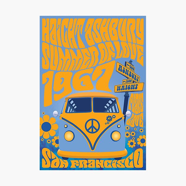 Haight Ashbury Summer Of Love Photographic Print