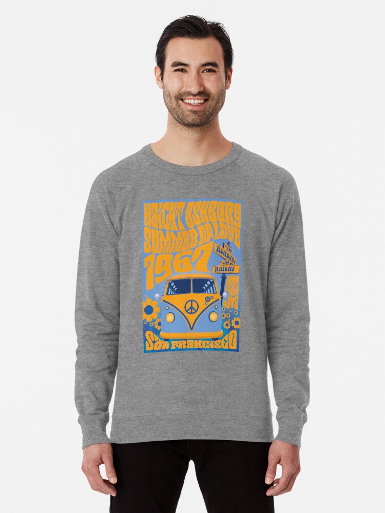 Haight Ashbury Summer Of Love Lightweight Sweatshirt By Groovy