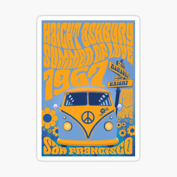 Haight Ashbury Summer Of Love Sticker