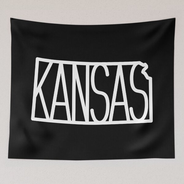 Item preview, State of Kansas Typography - White designed and sold by kericanfly.