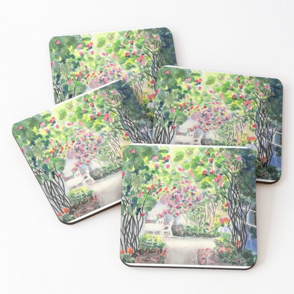 Item preview, Roses in  a Swedish Courtyard designed and sold by CarolineLembke.