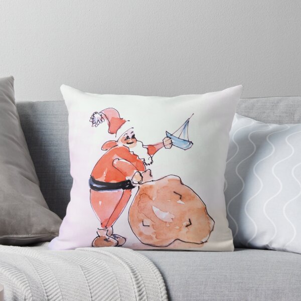 Aperçu de l'œuvre Père Noël, masque, Noël, cadeau, idée cadeau, Santa - papeterie, oreiller, sac, horloge, étui de téléphone, illustration, Noël, Lynn Ede créée et vendue par Lynn Ede.