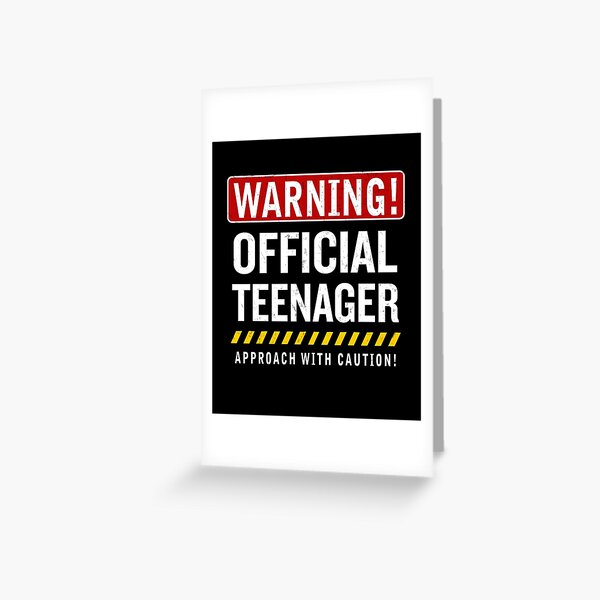 Official Teenager 13 Years Old Funny Teen 13th Birthday Gift Greeting Card
