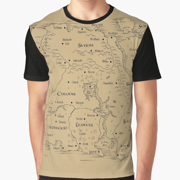 Map of Tamriel Graphic T-Shirt