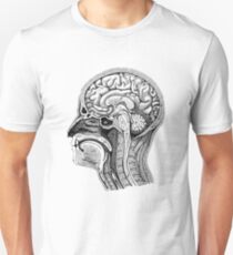 Anatomische Gehirnzeichnung Unisex T-Shirt
