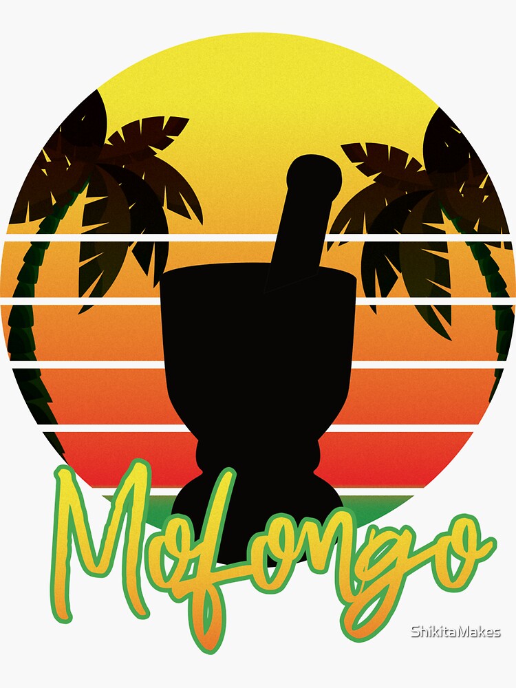 "Mofongo Retro Style Vintage Sunset" Sticker for Sale by ShikitaMakes