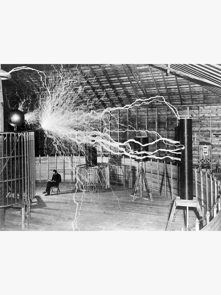 Nikola Tesla with his equipment (June 17, 1901) by allhistory
