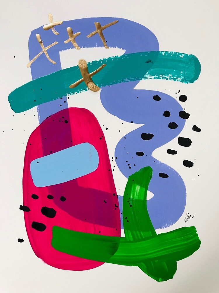 Thumbnail 2 of 2, Greeting Card, Happy Abstract #36 designed and sold by AR-GlitterFairy.