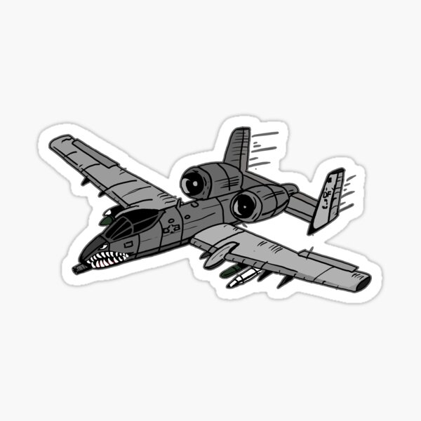 A-10 Warthog Digital Painting Sticker