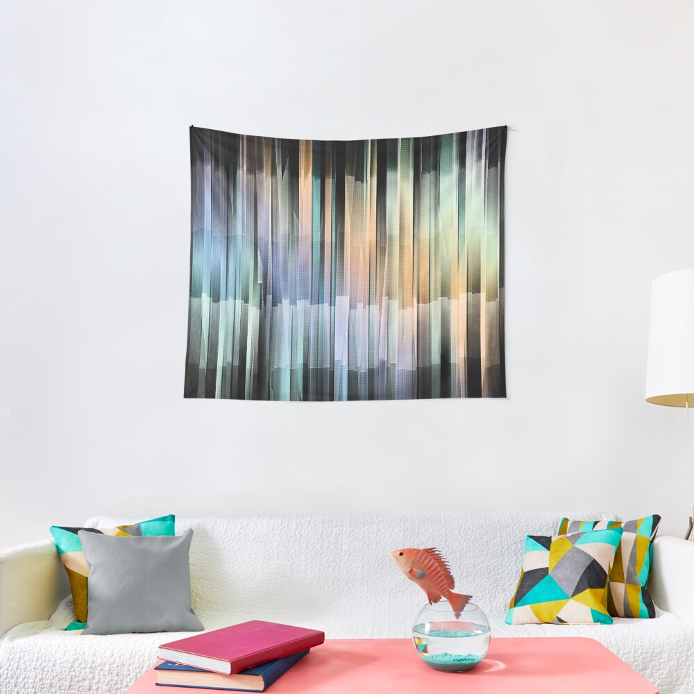 Colorful Textured Stripes Tapestry