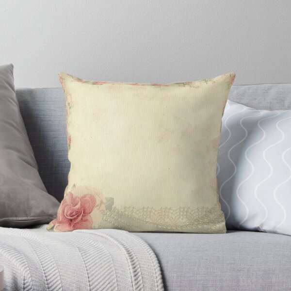 Lace Shabby Chic French Country Cushion Throw Pillow Pink Heart Velvet