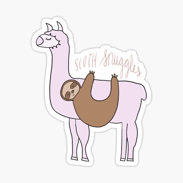 Sloth Snuggles Sticker