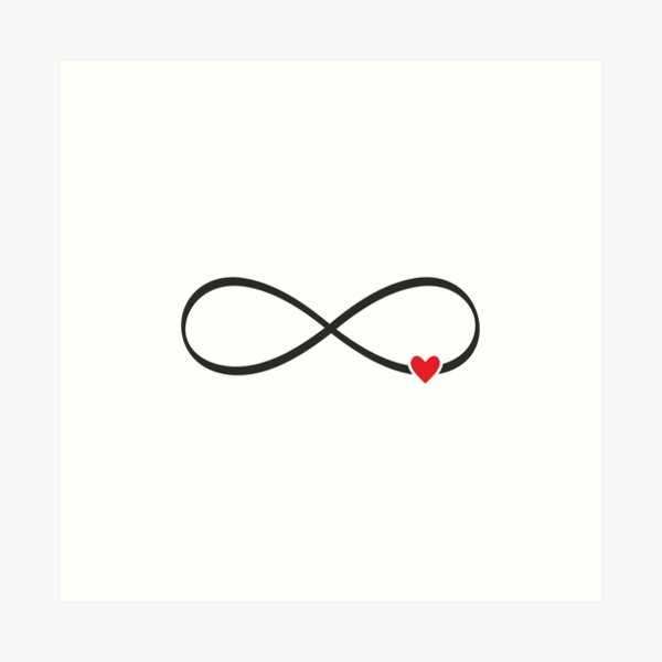 Impression Artistique Symbole De L Infini Coeur Infini Signe Icone Cadeau Par Frauk Design Redbubble