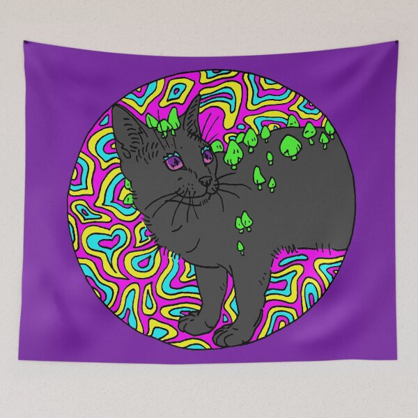 Artikelvorschau, Pilz Kätzchen Psychedelia entworfen und verkauft von HiddenStash.