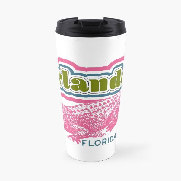 Orlando Florida Alligator Vintage Pink Souvenir Travel Coffee Mug