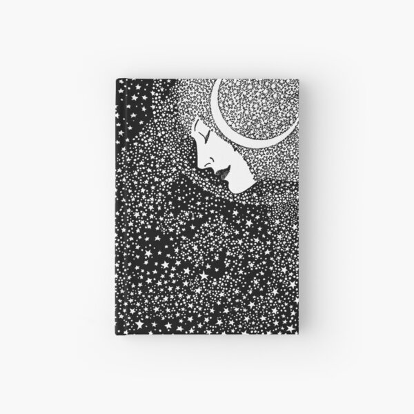 Lady of the Night - white Hardcover Journal