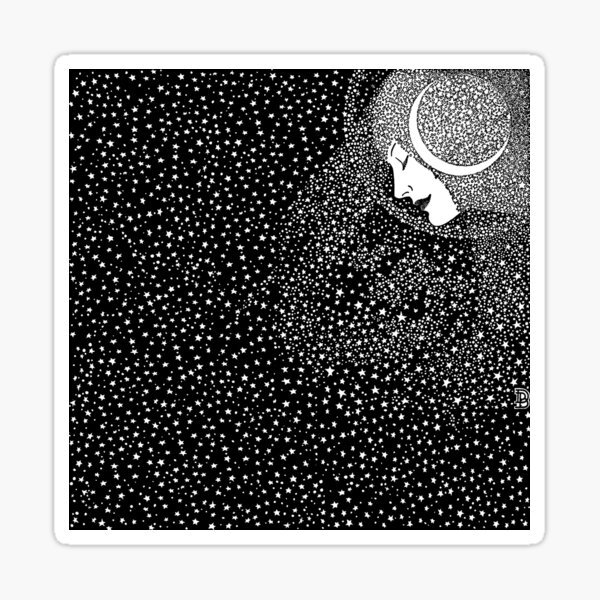 Lady of the Night - white Sticker