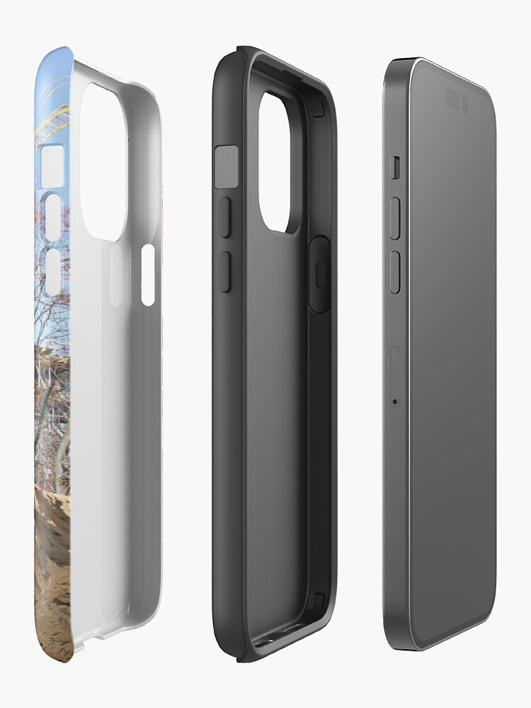 excavator on construction site industry iPhone Case