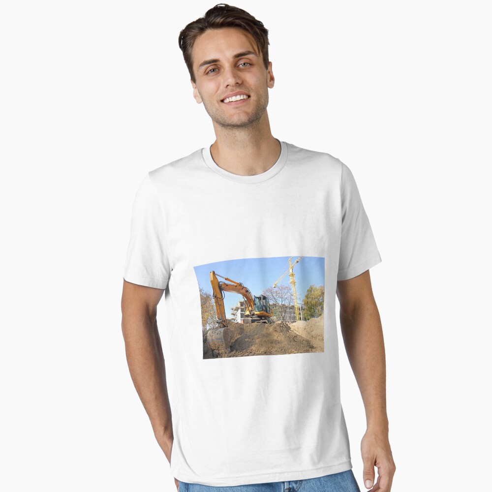 excavator on construction site industry iPhone Case