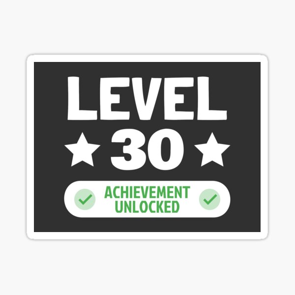 Item preview, Level 30 Unlocked Complete 30th Birthday Gift designed and sold by Team150Designz.
