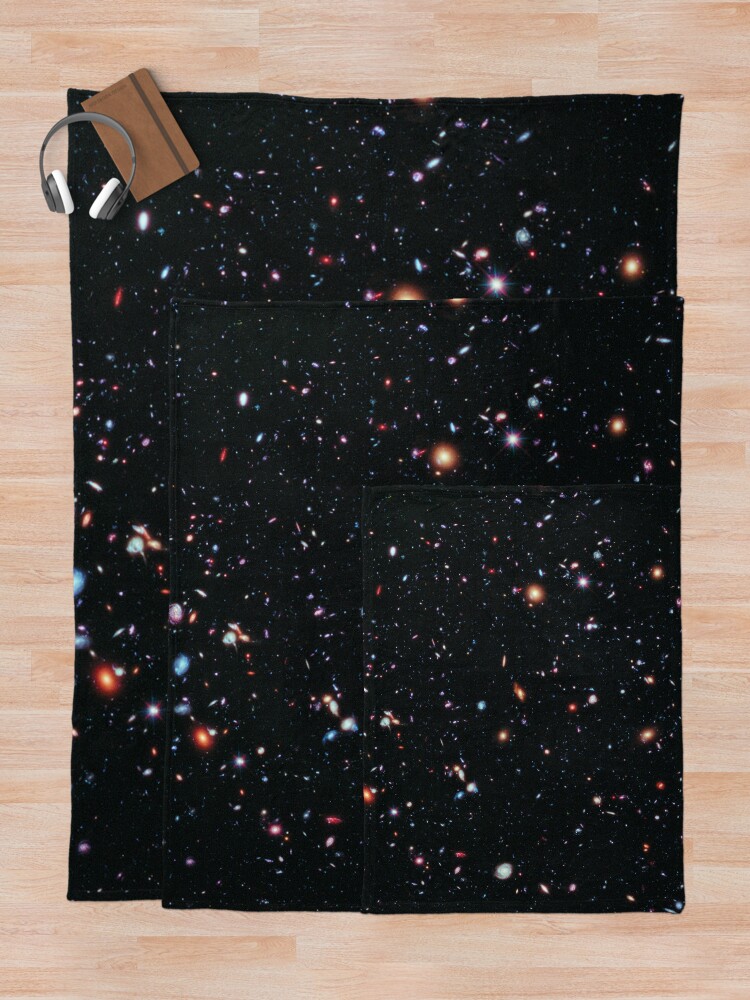 Alternate view of Hubble Extreme Deep Field Image of Outer Space Throw Blanket