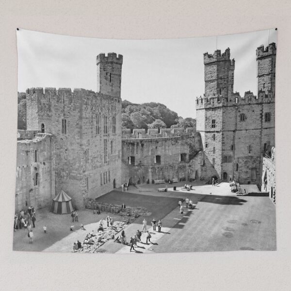 Item preview, Caernarfon Castle in B&W designed and sold by AnnDixon.